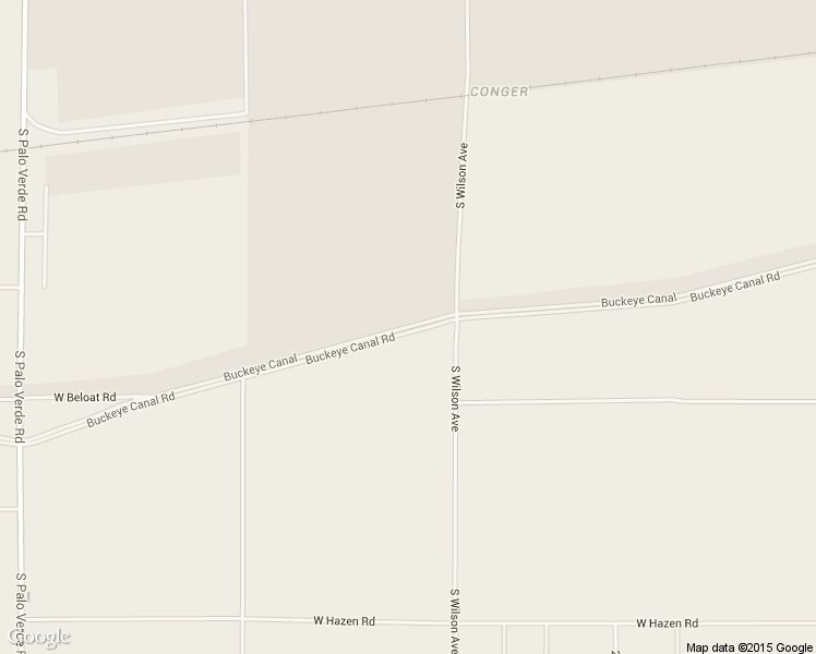 map of restaurants, bars, coffee shops, grocery stores, and more near Buckeye Canal in Buckeye