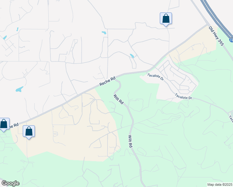 map of restaurants, bars, coffee shops, grocery stores, and more near 1482 Wilt Road in Fallbrook
