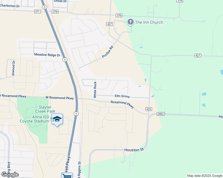 map of restaurants, bars, coffee shops, grocery stores, and more near 1912 Briar Cove in Anna