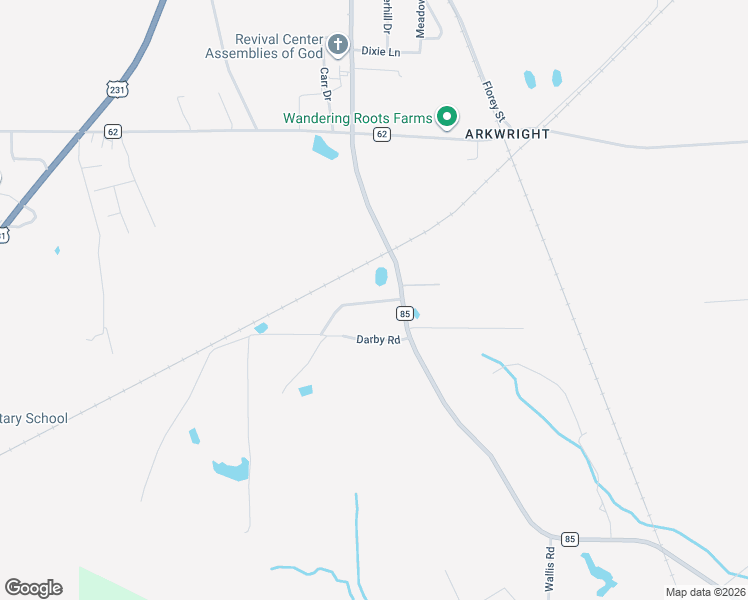 map of restaurants, bars, coffee shops, grocery stores, and more near 5530 County Road 85 in Vincent