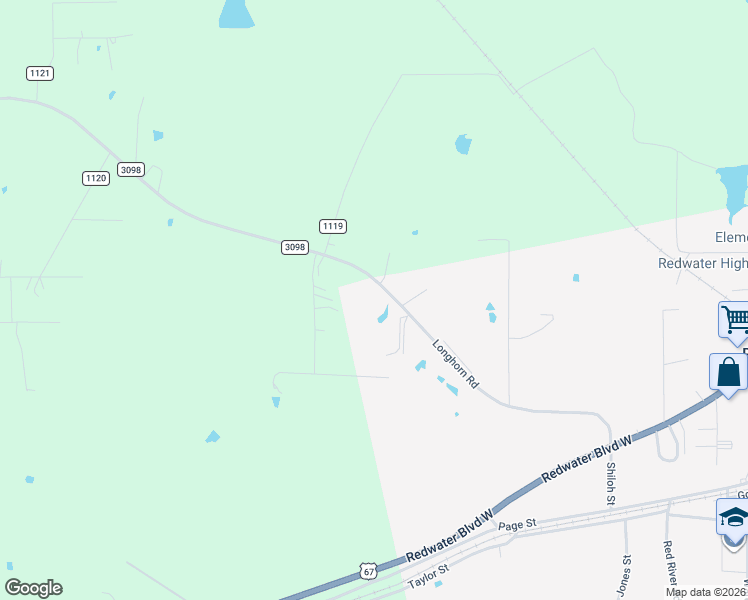 map of restaurants, bars, coffee shops, grocery stores, and more near 525 Longhorn Road in Maud