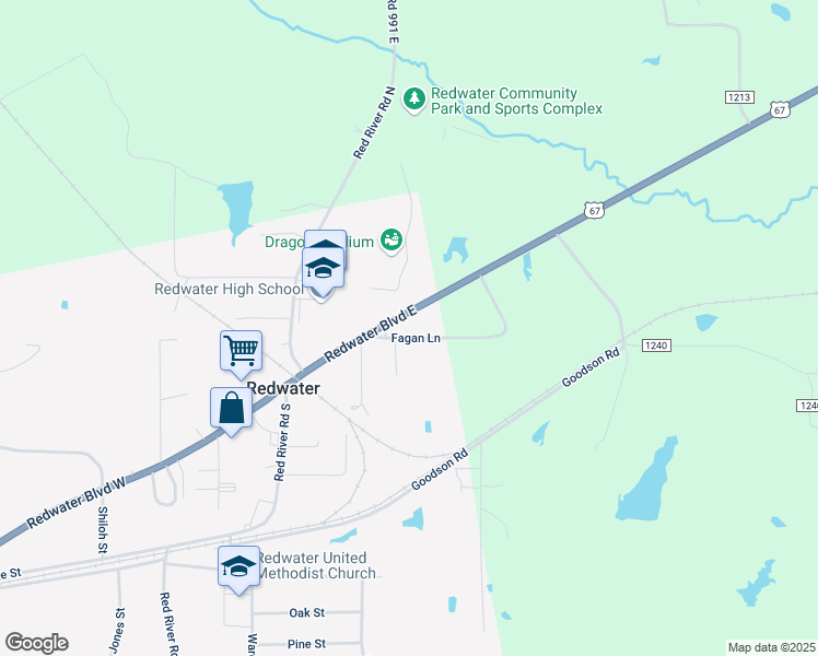 map of restaurants, bars, coffee shops, grocery stores, and more near in Redwater
