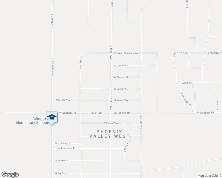 map of restaurants, bars, coffee shops, grocery stores, and more near West Euclid Avenue in Tonopah