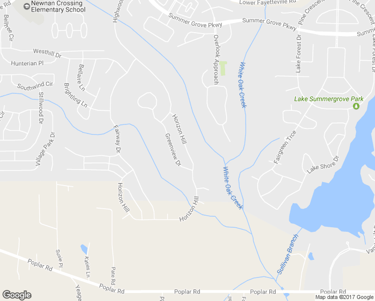 map of restaurants, bars, coffee shops, grocery stores, and more near 279 Horizon Hill in Newnan