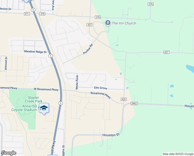 map of restaurants, bars, coffee shops, grocery stores, and more near 1914 Wolf Run in Anna