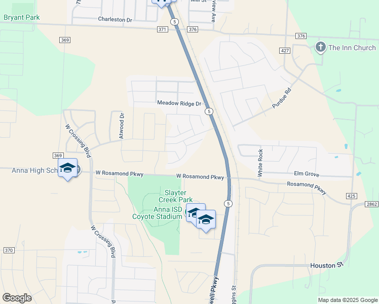 map of restaurants, bars, coffee shops, grocery stores, and more near in Anna