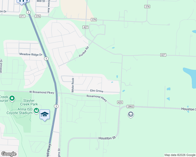 map of restaurants, bars, coffee shops, grocery stores, and more near 1914 Wolf Run in Anna