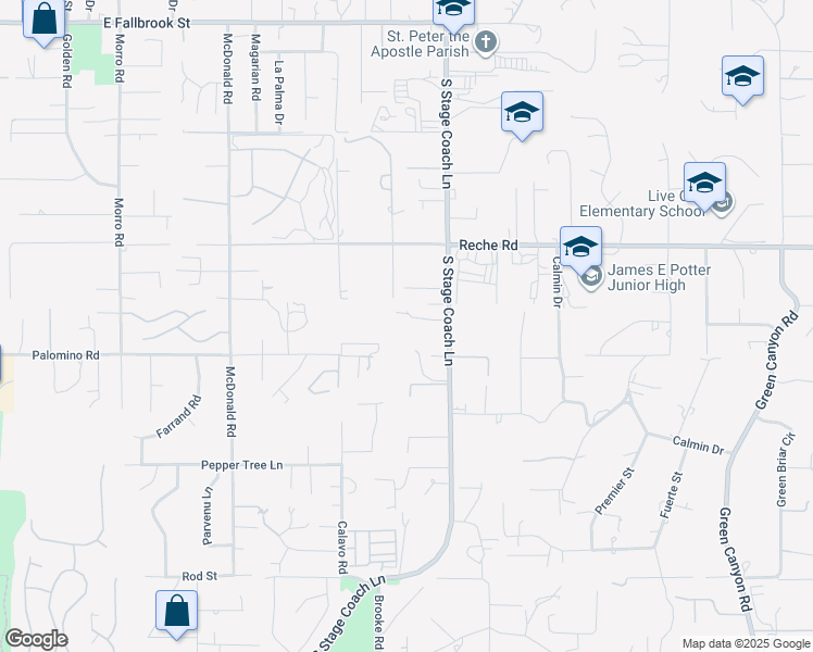 map of restaurants, bars, coffee shops, grocery stores, and more near 1411 Surrey Heights in Fallbrook