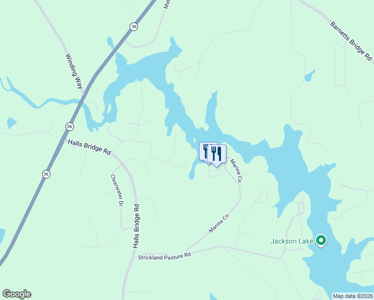 map of restaurants, bars, coffee shops, grocery stores, and more near 188 Deptula Road in Jackson