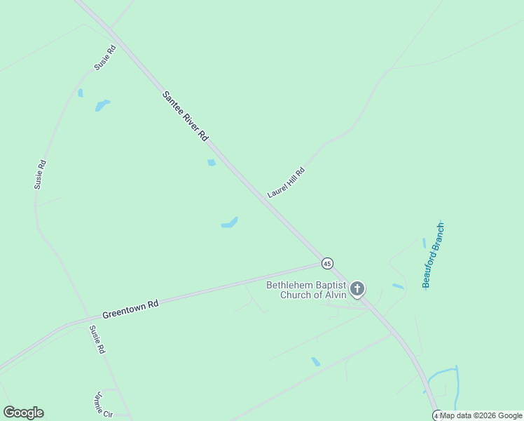 map of restaurants, bars, coffee shops, grocery stores, and more near 2541 Santee River Road in Saint Stephen