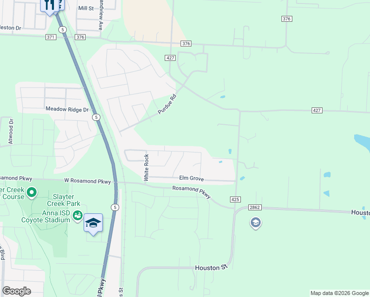 map of restaurants, bars, coffee shops, grocery stores, and more near 509 Indian Creek in Anna