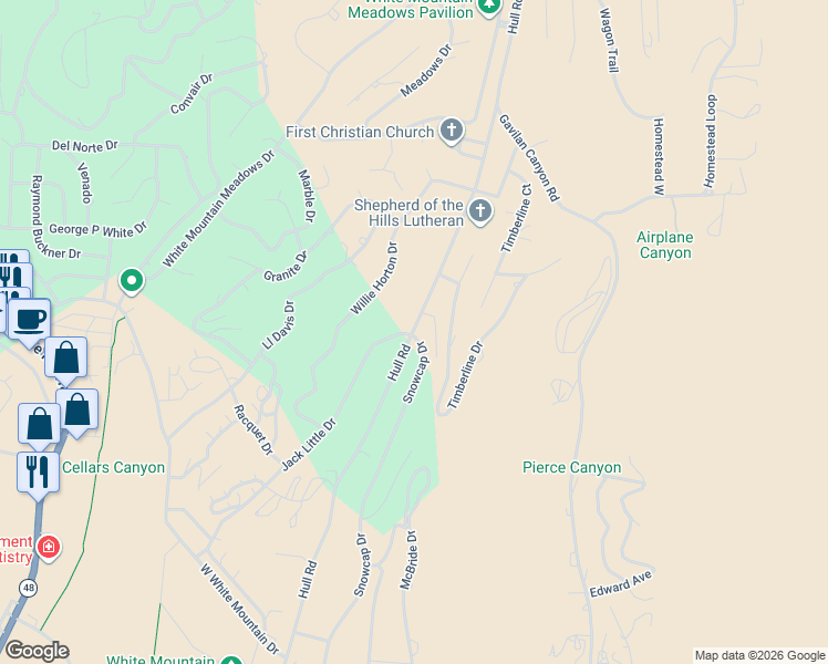 map of restaurants, bars, coffee shops, grocery stores, and more near 1108 Hull Road in Ruidoso
