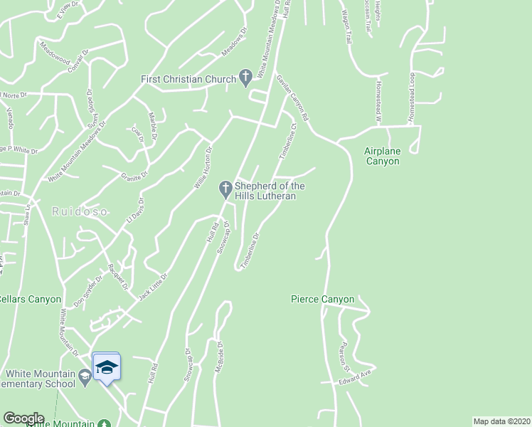 map of restaurants, bars, coffee shops, grocery stores, and more near 243 Timberline Drive in Ruidoso