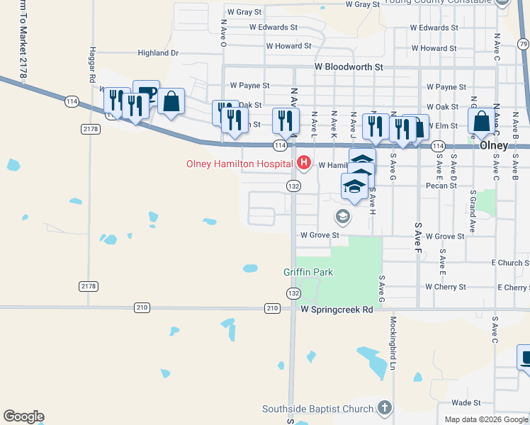 map of restaurants, bars, coffee shops, grocery stores, and more near 1006 Arbor Street in Olney