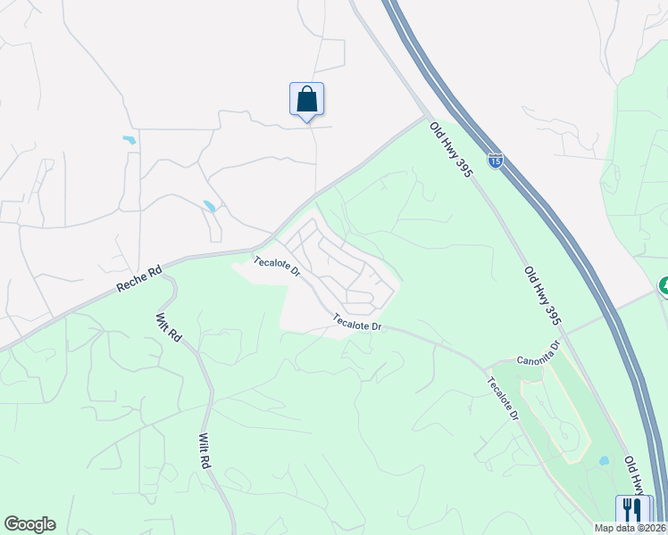 map of restaurants, bars, coffee shops, grocery stores, and more near 3909 Reche Road in Fallbrook