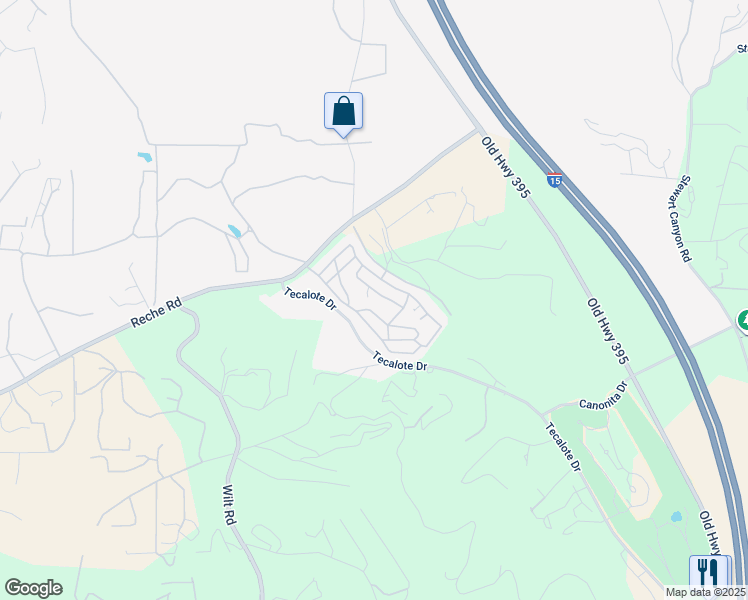 map of restaurants, bars, coffee shops, grocery stores, and more near 3909 Reche Road in Fallbrook