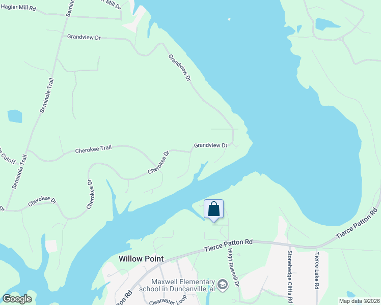 map of restaurants, bars, coffee shops, grocery stores, and more near 11500 Grandview Drive in Northport
