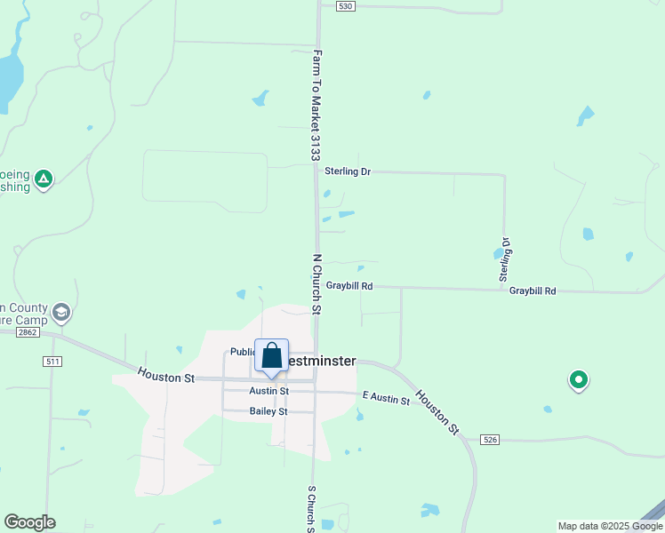 map of restaurants, bars, coffee shops, grocery stores, and more near 508 North Church Street in Anna