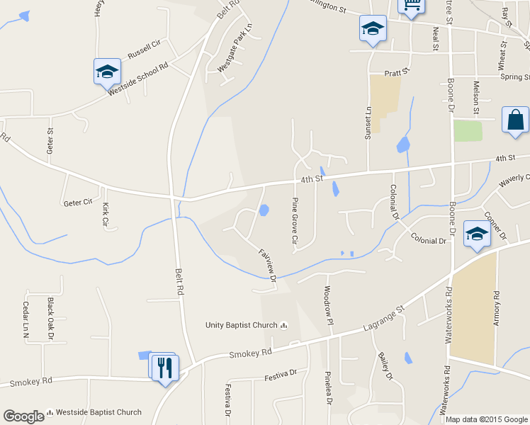 map of restaurants, bars, coffee shops, grocery stores, and more near 26 Fairhaven Drive in Newnan