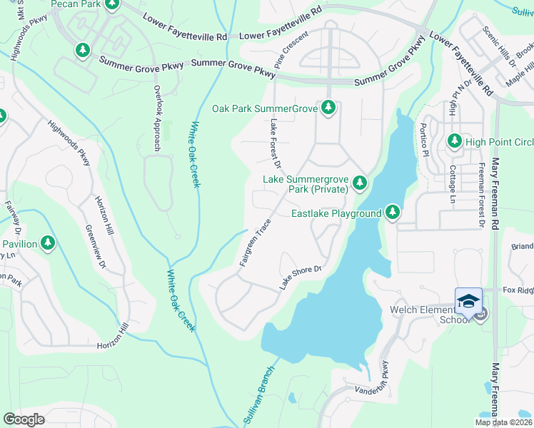 map of restaurants, bars, coffee shops, grocery stores, and more near 4 Arbor Way in Newnan