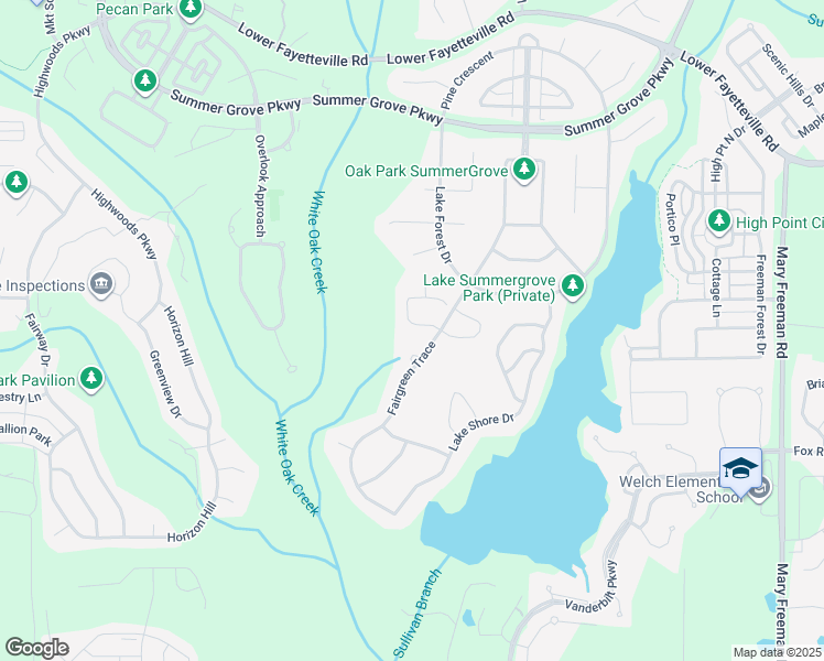 map of restaurants, bars, coffee shops, grocery stores, and more near 22 Arbor Way in Newnan