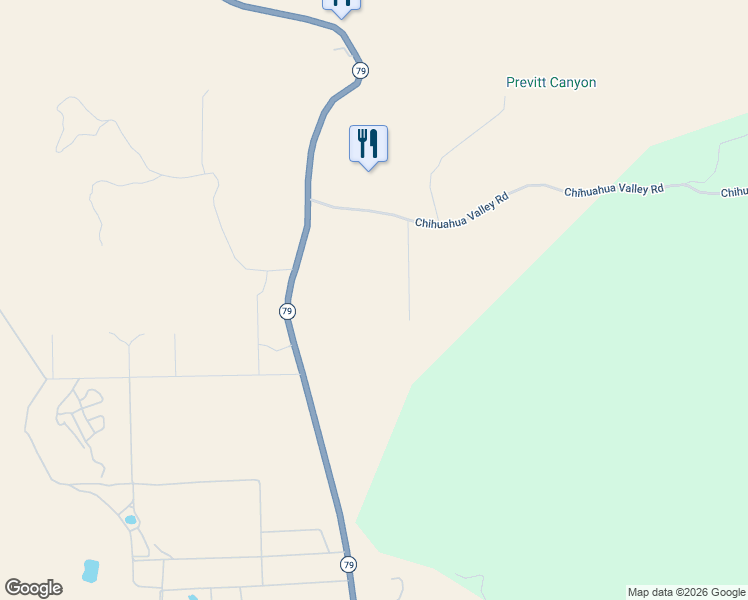 map of restaurants, bars, coffee shops, grocery stores, and more near 27035 Chihuahua Valley Road in Warner Springs