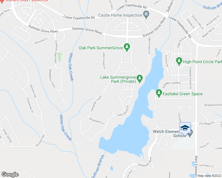 map of restaurants, bars, coffee shops, grocery stores, and more near 67 Gables Way in Newnan