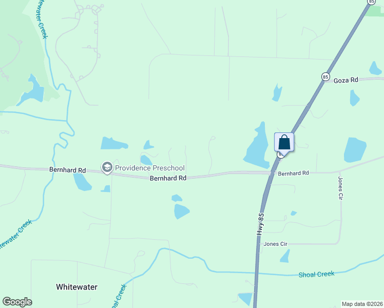 map of restaurants, bars, coffee shops, grocery stores, and more near 473 Bernhard Road in Fayetteville