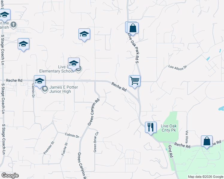 map of restaurants, bars, coffee shops, grocery stores, and more near 2278 Lindsey Court in Fallbrook