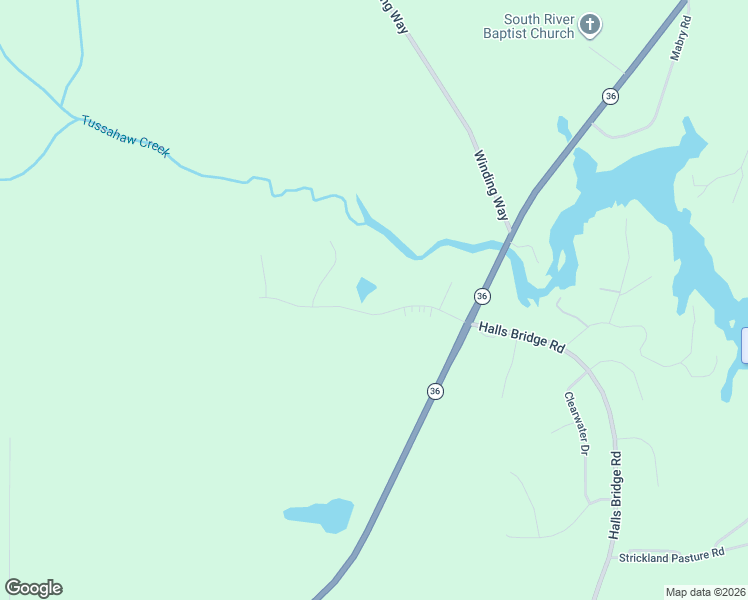 map of restaurants, bars, coffee shops, grocery stores, and more near 346 Tussahaw Lane in Jackson