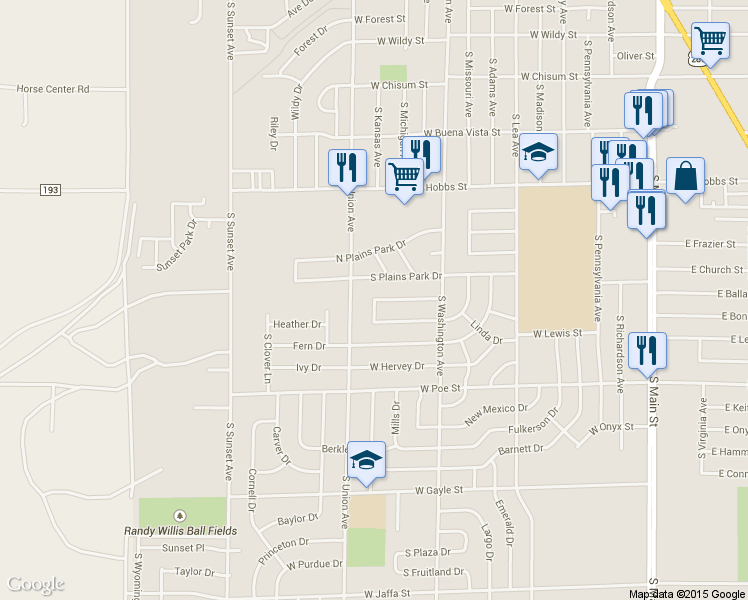 map of restaurants, bars, coffee shops, grocery stores, and more near Heights Dr in Roswell