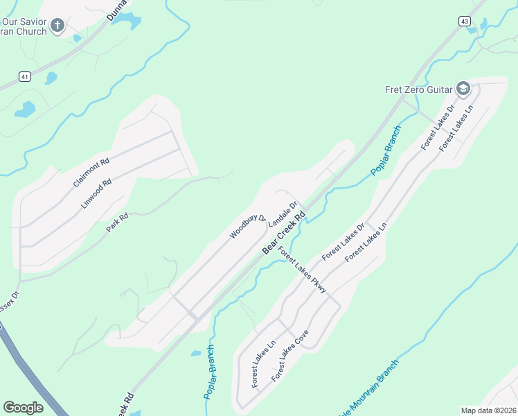 map of restaurants, bars, coffee shops, grocery stores, and more near 188 Woodbury Drive in Sterrett