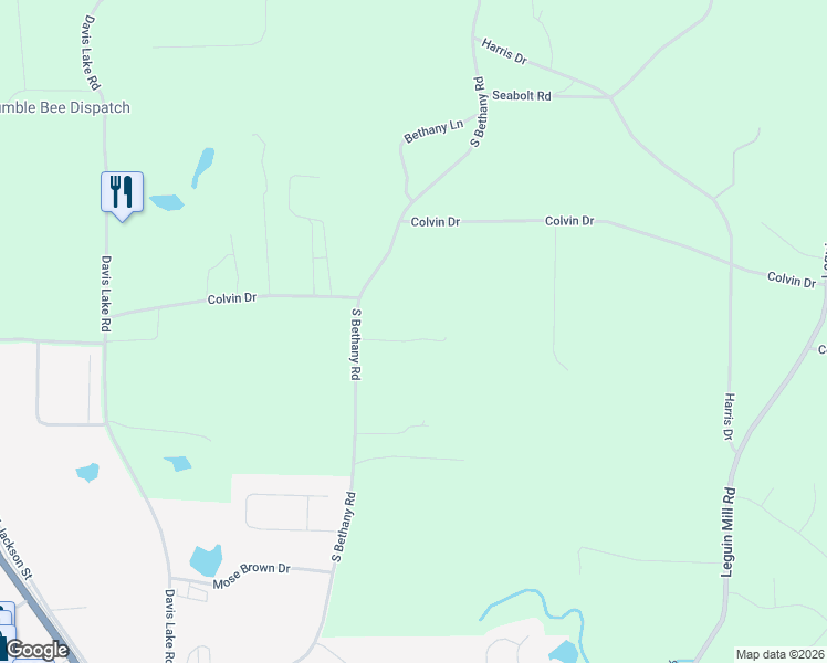 map of restaurants, bars, coffee shops, grocery stores, and more near 688 South Bethany Road in Locust Grove