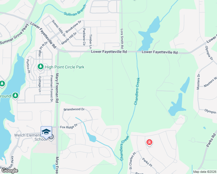 map of restaurants, bars, coffee shops, grocery stores, and more near 120 Covey Trail in Newnan