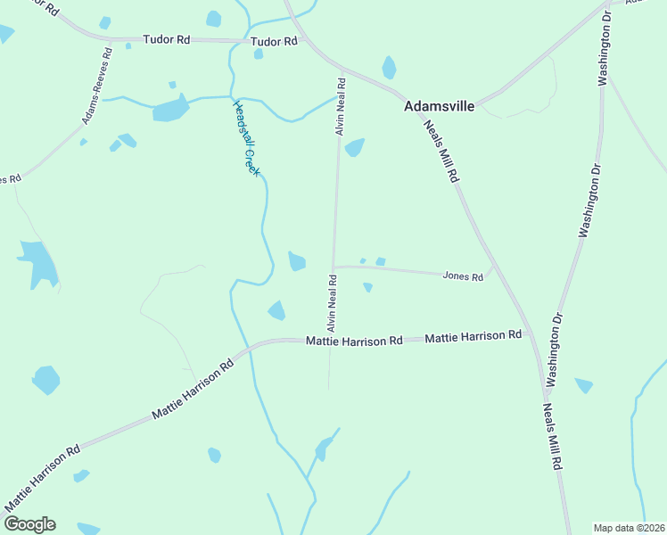 map of restaurants, bars, coffee shops, grocery stores, and more near 4992 Alvin Neal Road in Dearing