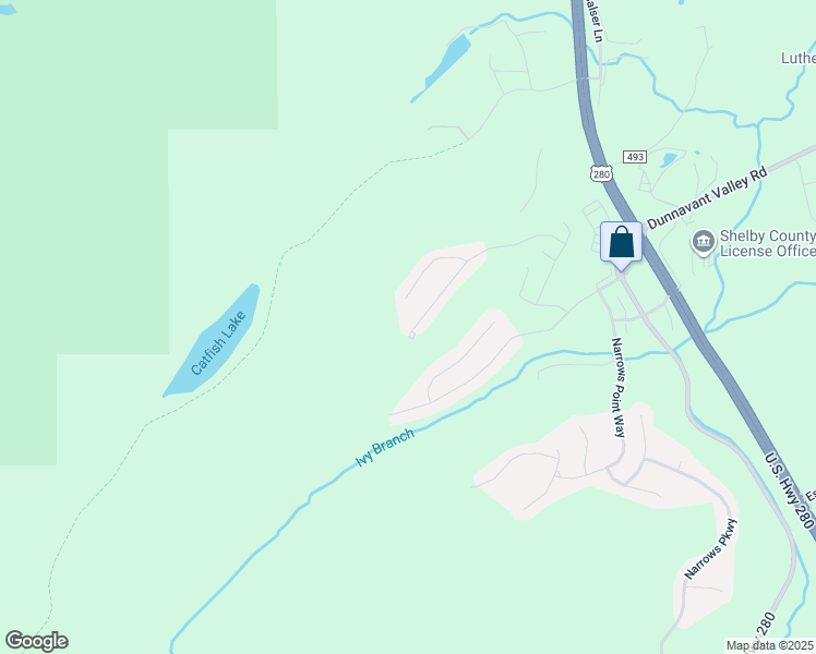 map of restaurants, bars, coffee shops, grocery stores, and more near 592 Reach Drive in Birmingham