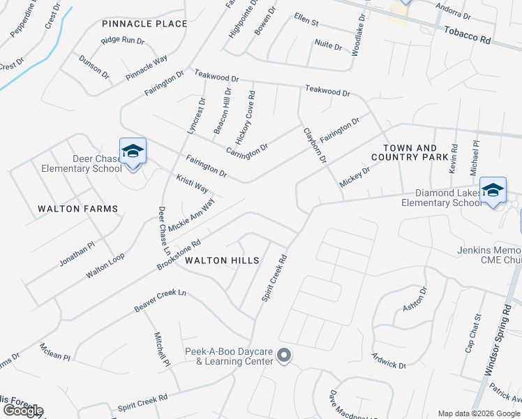 map of restaurants, bars, coffee shops, grocery stores, and more near 1419 Brookstone Road in Hephzibah