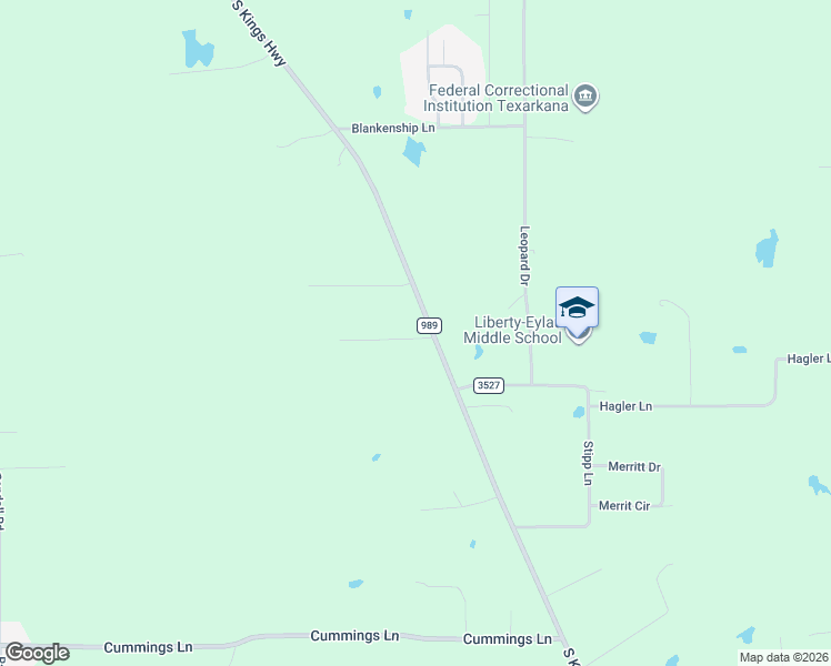 map of restaurants, bars, coffee shops, grocery stores, and more near 4216 South Kings Highway in Texarkana