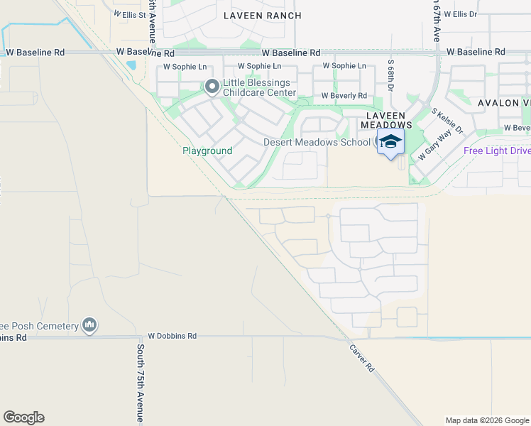 map of restaurants, bars, coffee shops, grocery stores, and more near 10907 West Carver Road in Phoenix
