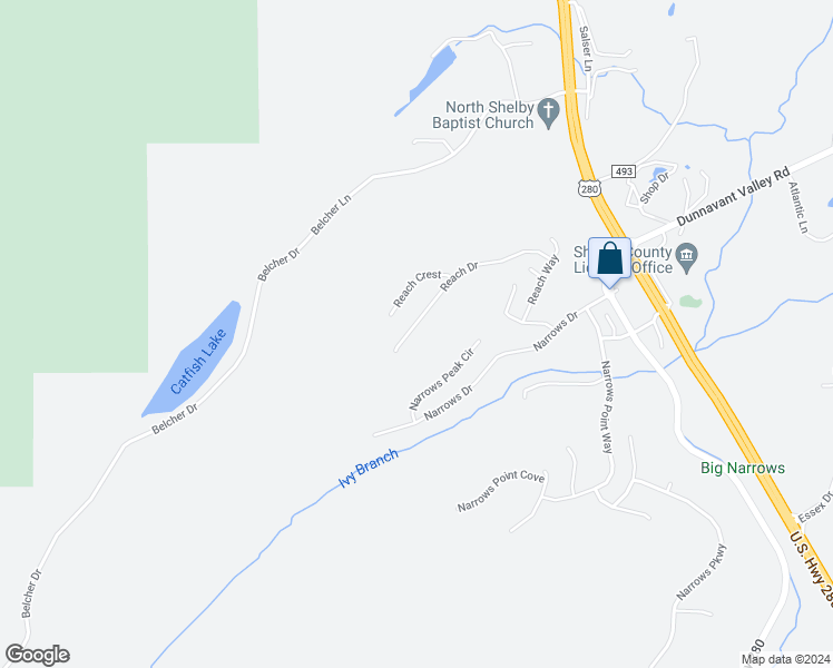 map of restaurants, bars, coffee shops, grocery stores, and more near 557 Reach Drive in Birmingham