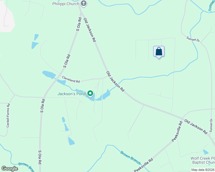 map of restaurants, bars, coffee shops, grocery stores, and more near 2670 Old Jackson Road in Locust Grove