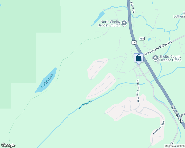 map of restaurants, bars, coffee shops, grocery stores, and more near 577 Reach Drive in Birmingham