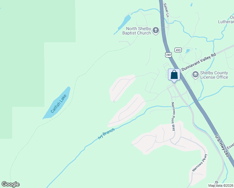 map of restaurants, bars, coffee shops, grocery stores, and more near 577 Reach Drive in Birmingham