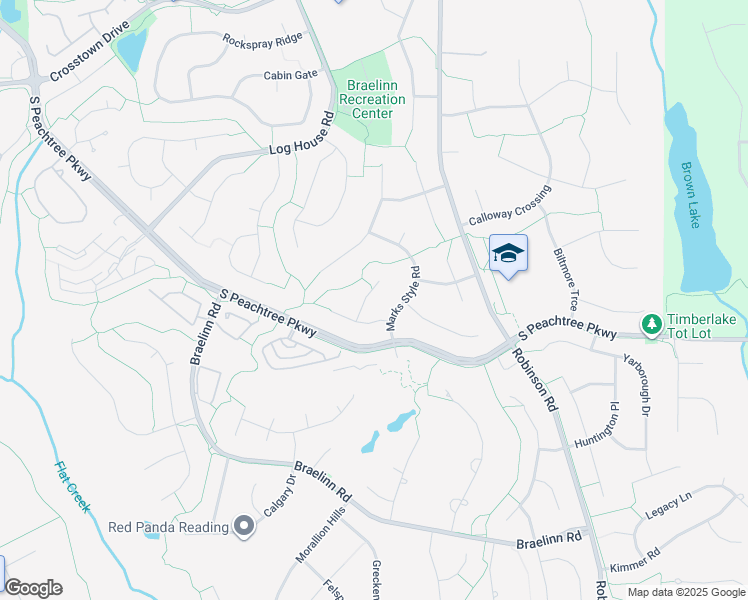 map of restaurants, bars, coffee shops, grocery stores, and more near 704 Bookman Point in Peachtree City