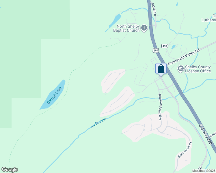 map of restaurants, bars, coffee shops, grocery stores, and more near 577 Reach Drive in Birmingham