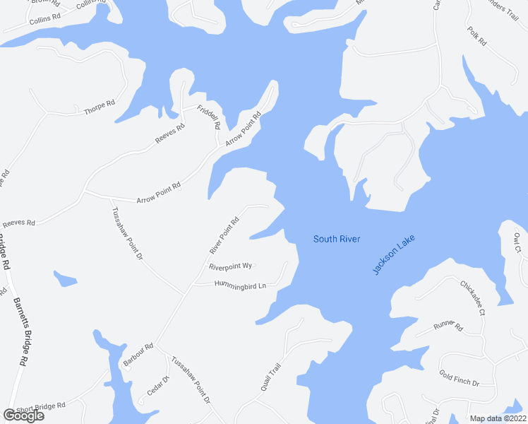 map of restaurants, bars, coffee shops, grocery stores, and more near 184 River Point Road in Jackson