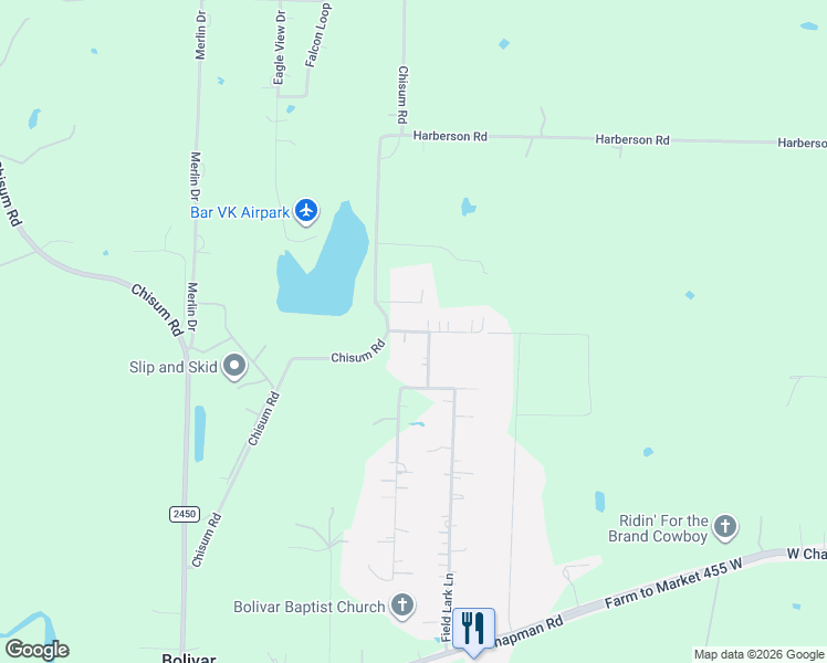 map of restaurants, bars, coffee shops, grocery stores, and more near 10553 Field Lark Lane in Sanger