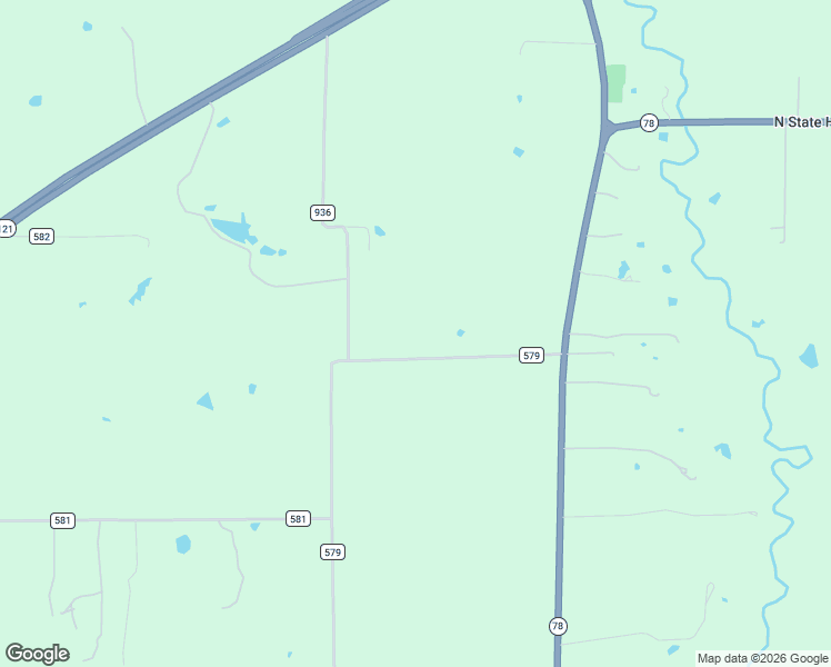 map of restaurants, bars, coffee shops, grocery stores, and more near 11444 County Road 579 in Blue Ridge
