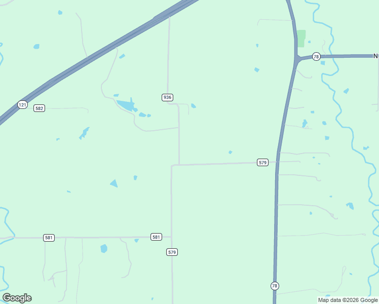 map of restaurants, bars, coffee shops, grocery stores, and more near 11355 County Road 579 in Blue Ridge