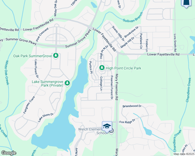 map of restaurants, bars, coffee shops, grocery stores, and more near 5 Corbel Way in Newnan